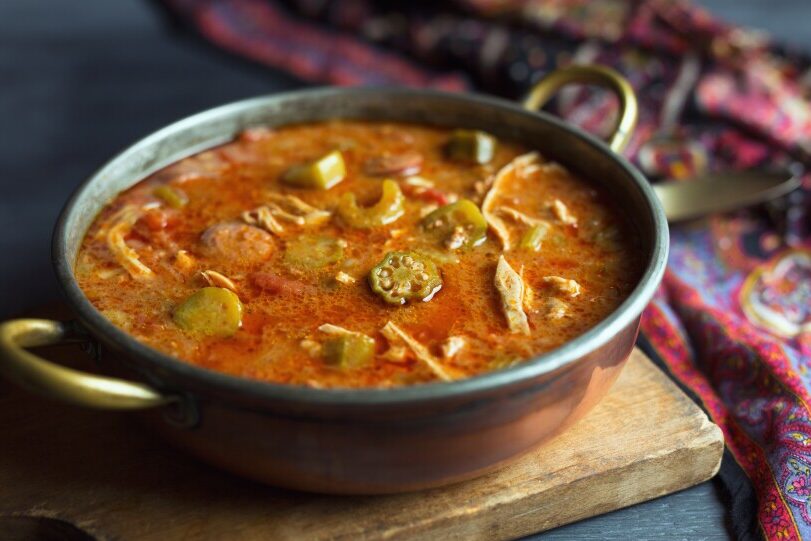 Gullah Geechee okra soup — rooted in South Carolina African American food traditions.