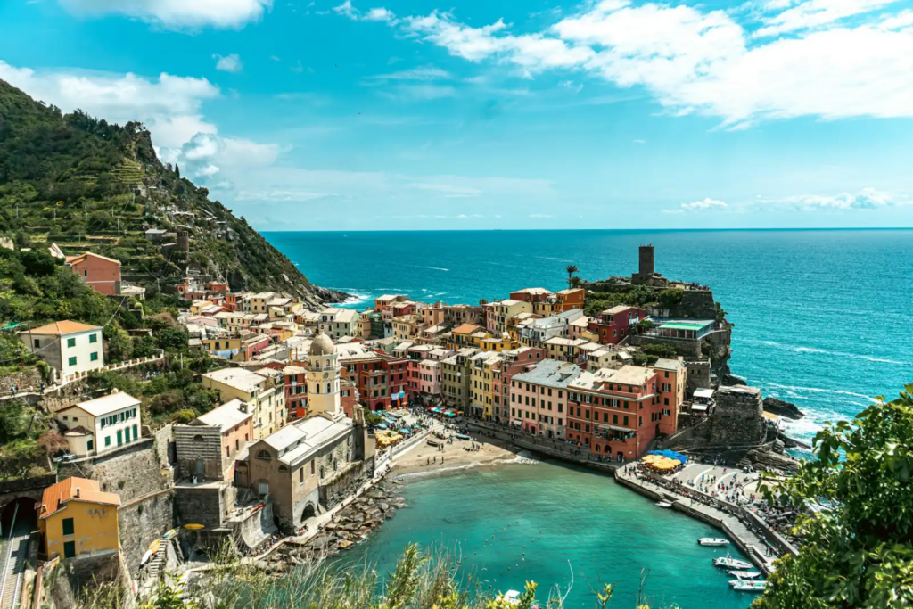  Colorful seaside village of Vernazza in the Cinque Terre region of Liguria, Italy