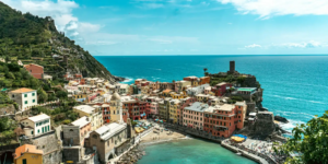 Colorful seaside village of Vernazza in the Cinque Terre region of Liguria, Italy